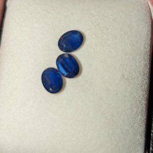 Gorgeous refractive dark blue kyanite stones